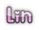 picture of the word lin in pink letters.